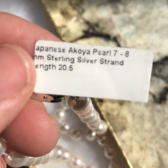 Japanese Akoya Pearl Necklace 20.5 length - Picture 3 of 8